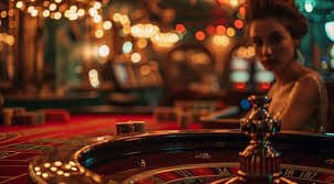Online slot machine interface with colorful reels and bonus features